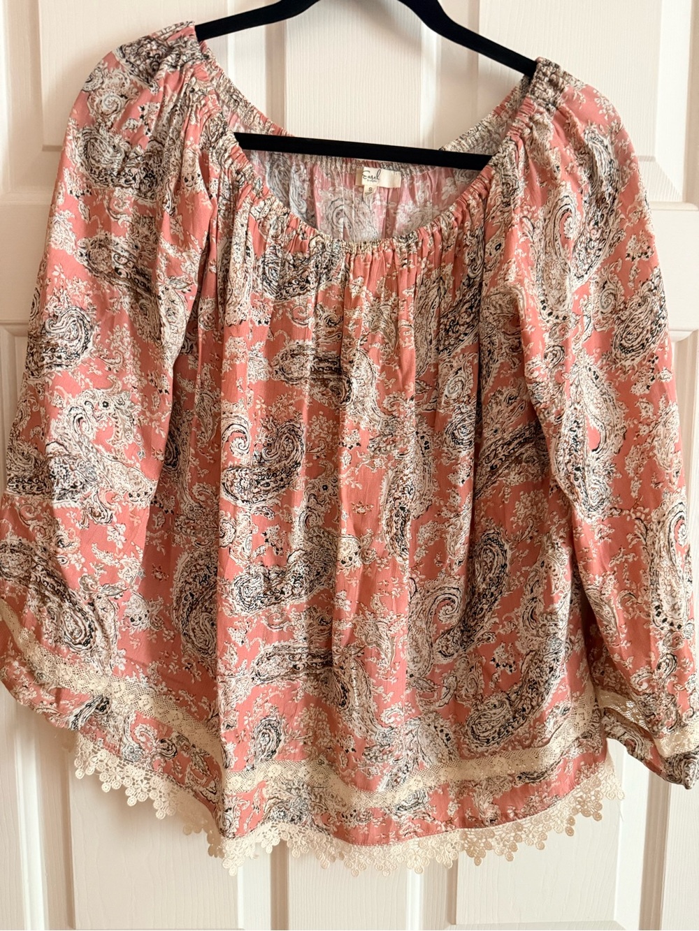 easel Coral Paisley A-Line Maxi Skirt